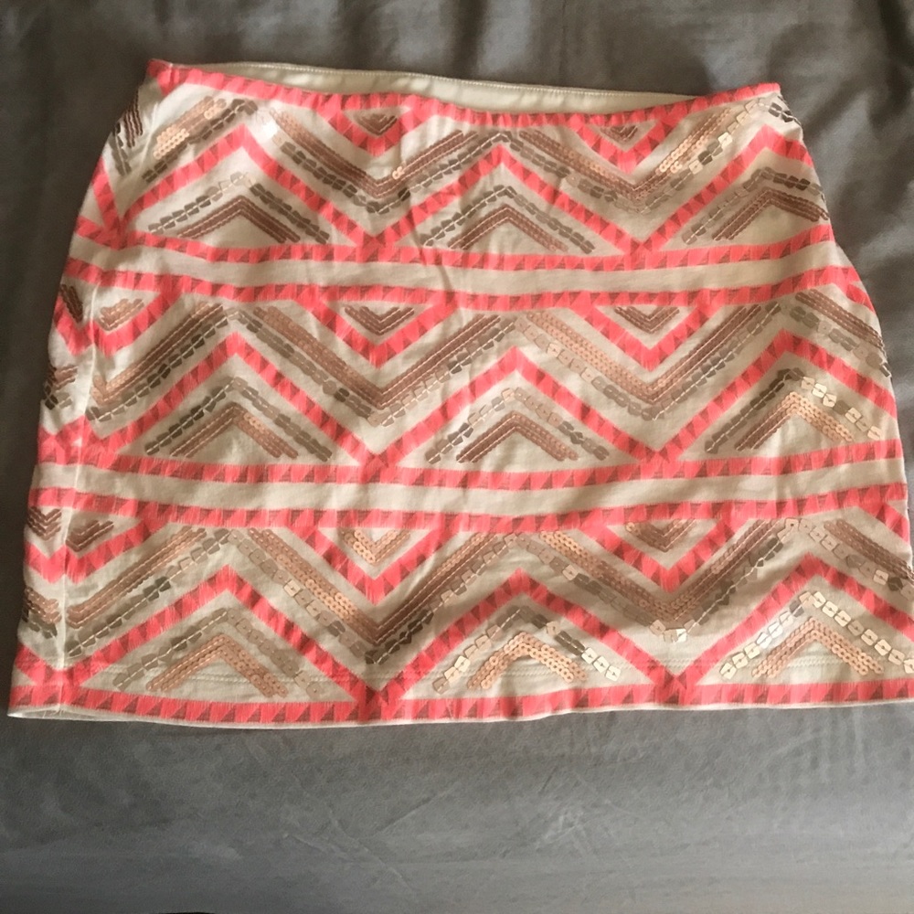 Express brand, women’s embellished mini skirt.